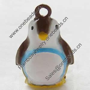 Brass Enamel Small Bell Charm, Lead-free 20x16x11.5mm Hole:about 2mm, Sold by PC