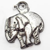 Pendant, Zinc Alloy Jewelry Findings, elephant, 13x16mm, Sold by Bag