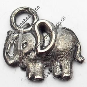 Pendant, Zinc Alloy Jewelry Findings, elephant, 11x13mm, Sold by Bag
