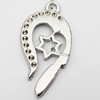 Pendant, Zinc Alloy Jewelry Findings, 13x27mm, Sold by Bag