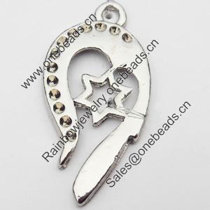Pendant, Zinc Alloy Jewelry Findings, 13x27mm, Sold by Bag