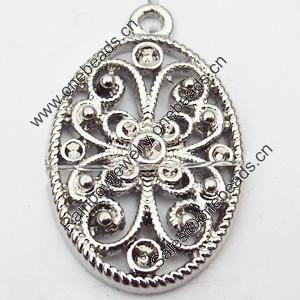 Pendant, Zinc Alloy Jewelry Findings, 16x25mm, Sold by Bag