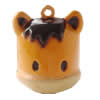 Brass Enamel Small Bell Charm, Lead-free 27x24x25mm Hole:about 2.5mm, Sold by PC