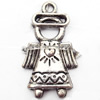 Pendant, Zinc Alloy Jewelry Findings, 15x28mm, Sold by Bag