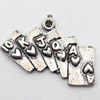 Pendant, Zinc Alloy Jewelry Findings, 25x22mm, Sold by Bag
