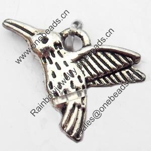 Pendant, Zinc Alloy Jewelry Findings, 17x12mm, Sold by Bag