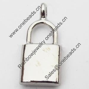 Pendant, Zinc Alloy Jewelry Findings, 10x21mm, Sold by Bag