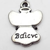 Pendant, Zinc Alloy Jewelry Findings, 15x20mm, Sold by Bag