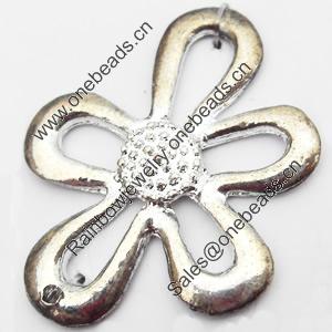 Pendant, Zinc Alloy Jewelry Findings, Flower, 29x36mm, Sold by Bag