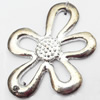 Pendant, Zinc Alloy Jewelry Findings, Flower, 29x36mm, Sold by Bag
