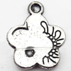 Pendant, Zinc Alloy Jewelry Findings, Flower, 15x18mm, Sold by Bag