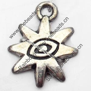 Pendant, Zinc Alloy Jewelry Findings, 13x16mm, Sold by Bag