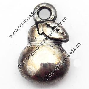 Pendant, Zinc Alloy Jewelry Findings, 7x12mm, Sold by Bag