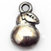 Pendant, Zinc Alloy Jewelry Findings, 7x12mm, Sold by Bag