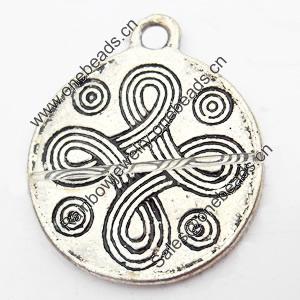 Pendant, Zinc Alloy Jewelry Findings, 20x23mm, Sold by Bag