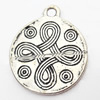 Pendant, Zinc Alloy Jewelry Findings, 20x23mm, Sold by Bag