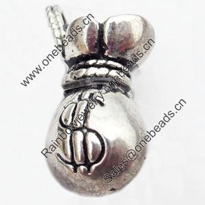Pendant, Zinc Alloy Jewelry Findings, 12x25mm, Sold by Bag