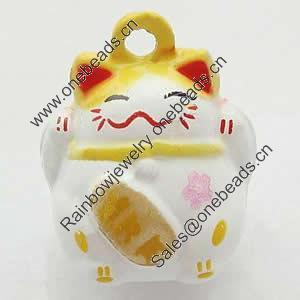 Brass Enamel Small Bell Charm, Lead-free 17.5x17.5x17mm Hole:about 2.5mm, Sold by PC