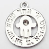 Pendant, Zinc Alloy Jewelry Findings, 21x25mm, Sold by Bag