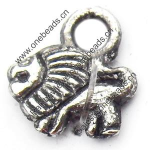 Pendant, Zinc Alloy Jewelry Findings, 8x9mm, Sold by Bag