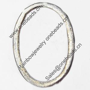 Donut, Zinc Alloy Jewelry Findings, O:25x35mm I:20x31mm, Sold by Bag
