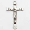 Pendant, Zinc Alloy Jewelry Findings, Cross, 26x45mm, Sold by Bag