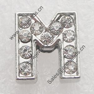 Slider, Zinc Alloy Bracelet Findinds, 12x11mm, Interior Diameter:8x1.5mm, Sold by PC