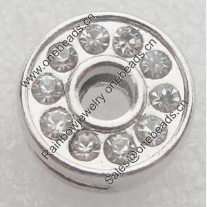 Slider, Zinc Alloy Bracelet Findinds, 12mm, Interior Diameter:8x2mm, Sold by PC