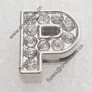 Slider, Zinc Alloy Bracelet Findinds, 12x10mm, Interior Diameter:8x2mm, Sold by PC
