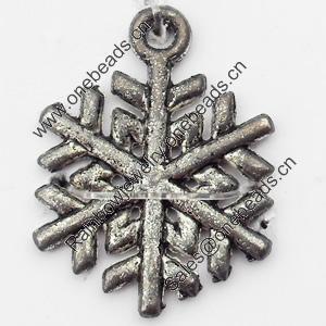 Pendant, Zinc Alloy Jewelry Findings, snow, 15x20mm, Sold by Bag