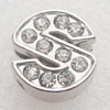 Slider, Zinc Alloy Bracelet Findinds, 12x11mm, Interior Diameter:8x2mm, Sold by PC