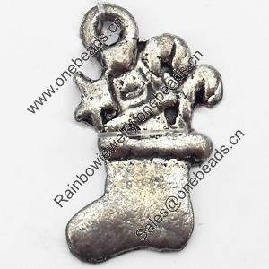 Pendant, Zinc Alloy Jewelry Findings, 12x20mm, Sold by Bag