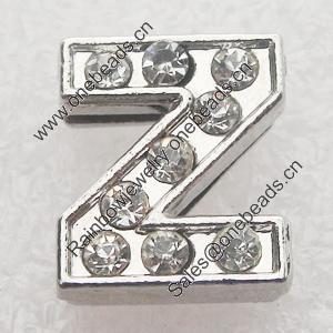 Slider, Zinc Alloy Bracelet Findinds, 12x10mm, Interior Diameter:8x1.5mm, Sold by PC