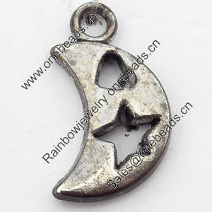 Pendant, Zinc Alloy Jewelry Findings, 7x16mm, Sold by Bag