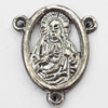 Connector, Zinc Alloy Jewelry Findings, 15x18mm, Sold by Bag