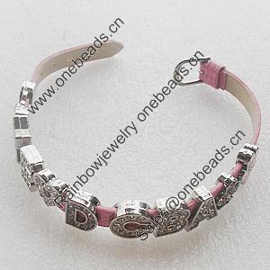 Slider, Zinc Alloy Bracelet Findinds, Mix Style 12x8mm-15x13mm, Sold by Group