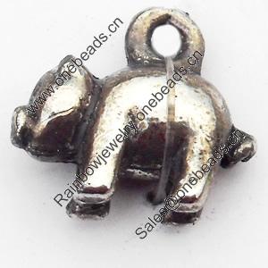 Pendant, Zinc Alloy Jewelry Findings, 13x11mm, Sold by Bag