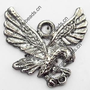 Pendant, Zinc Alloy Jewelry Findings, 27x26mm, Sold by Bag