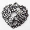 Pendant, Zinc Alloy Jewelry Findings, 20x19mm, Sold by Bag