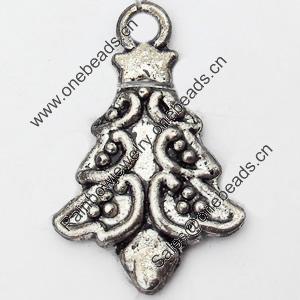 Pendant, Zinc Alloy Jewelry Findings, 14x21mm, Sold by Bag