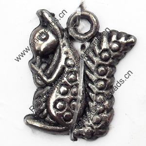 Pendant, Zinc Alloy Jewelry Findings, 13x16mm, Sold by Bag