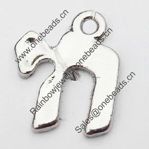 Pendant, Zinc Alloy Jewelry Findings, 12x14mm, Sold by Bag