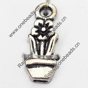 Pendant, Zinc Alloy Jewelry Findings, 7x17mm, Sold by Bag