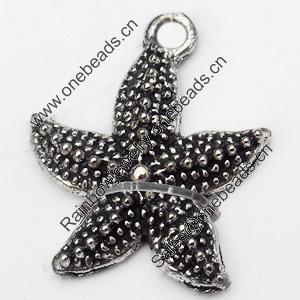 Pendant, Zinc Alloy Jewelry Findings, 19x23mm, Sold by Bag