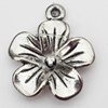 Pendant, Zinc Alloy Jewelry Findings, Flower, 19x23mm, Sold by Bag