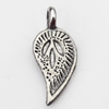 Pendant, Zinc Alloy Jewelry Findings, 8x18mm, Sold by Bag