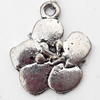 Pendant, Zinc Alloy Jewelry Findings, Flower, 18x20mm, Sold by Bag