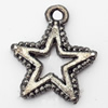 Pendant, Zinc Alloy Jewelry Findings, Star, 15x18mm, Sold by Bag