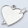 Pendant, Zinc Alloy Jewelry Findings, 24x20mm, Sold by Bag