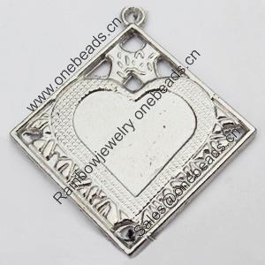 Pendant, Zinc Alloy Jewelry Findings, 29x32mm, Sold by Bag